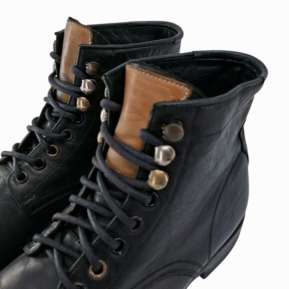 Paul Smith Red Ear Boots Mens Size 7 Black Leather Lace Up Goodyear Welted Work - Picture 5 of 13